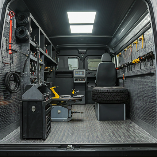 Mobile service van interior